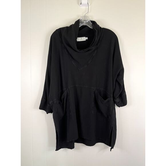 Soft Surroundings Tops - Vintage Soft Surroundings Black Cowl Neck Tunic Top Small Medium Oversized Baggy